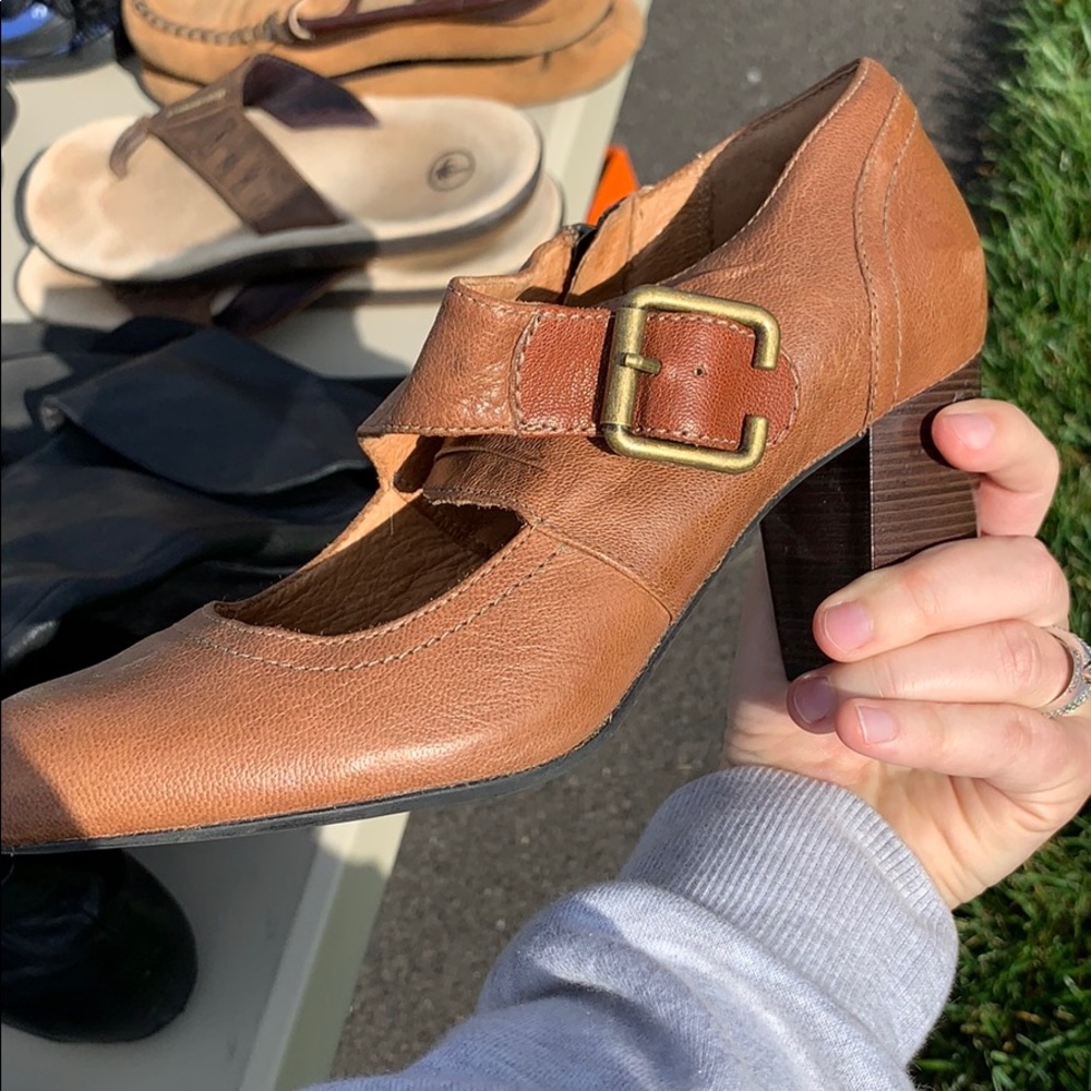 Clark’s buckle shoes